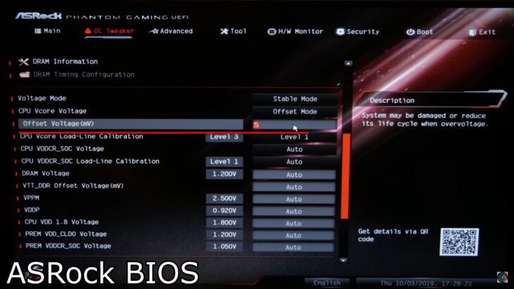 CPU Core Voltage 3